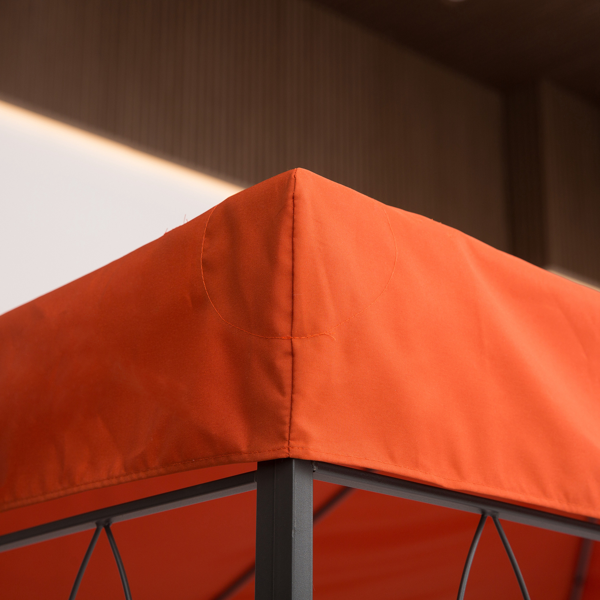 Ersatzdach für Gartenpavillons 3x4m Polyester Kaffee