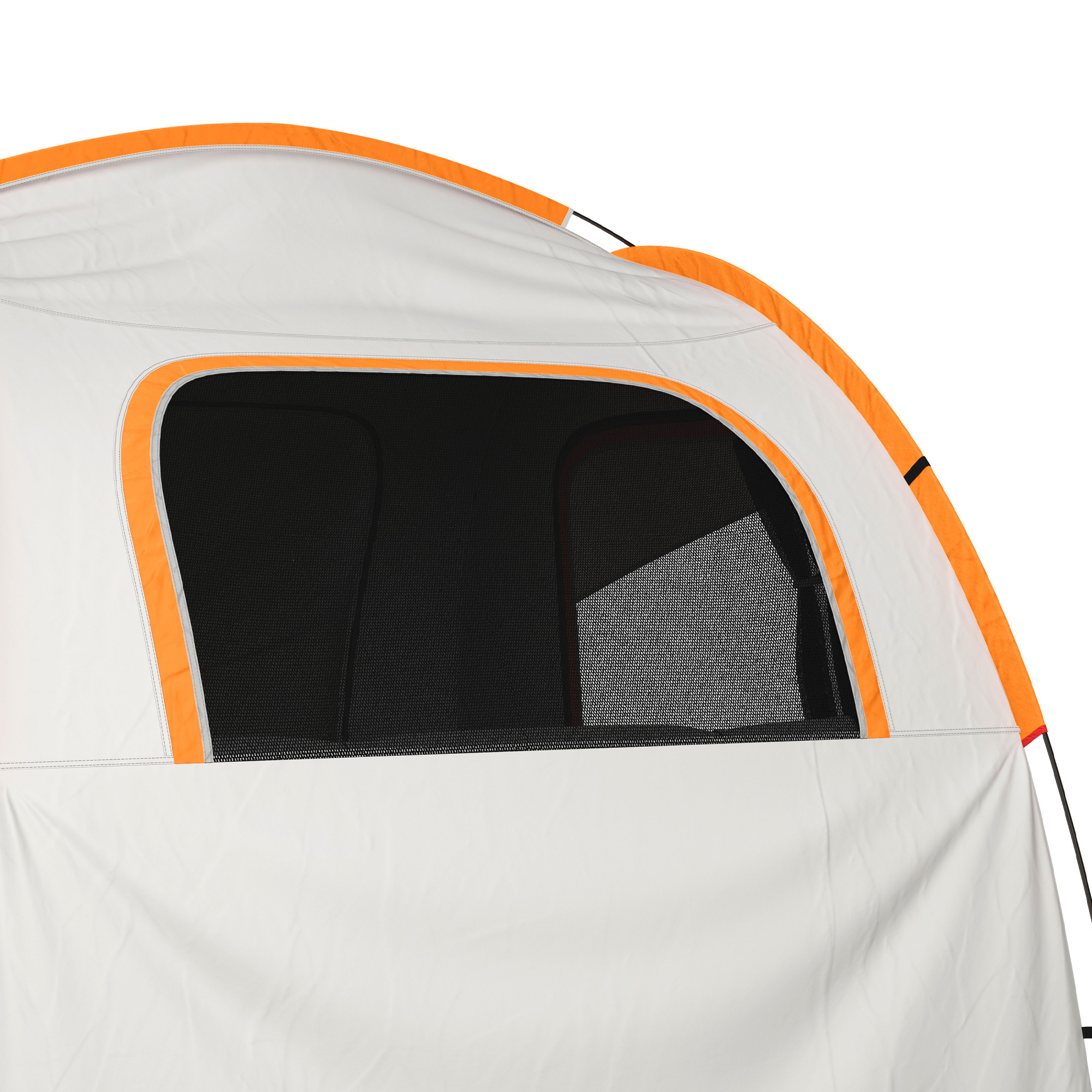 Autozelt Campingzelt, 3 Türen, wetterbeständig, 239cm x 210cm x 210cm, Orange + Grau