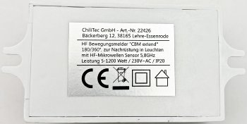HF Bewegungsmelder "CBM extend" 230V / 180/360°, zur Nachrüstung in Leuchten