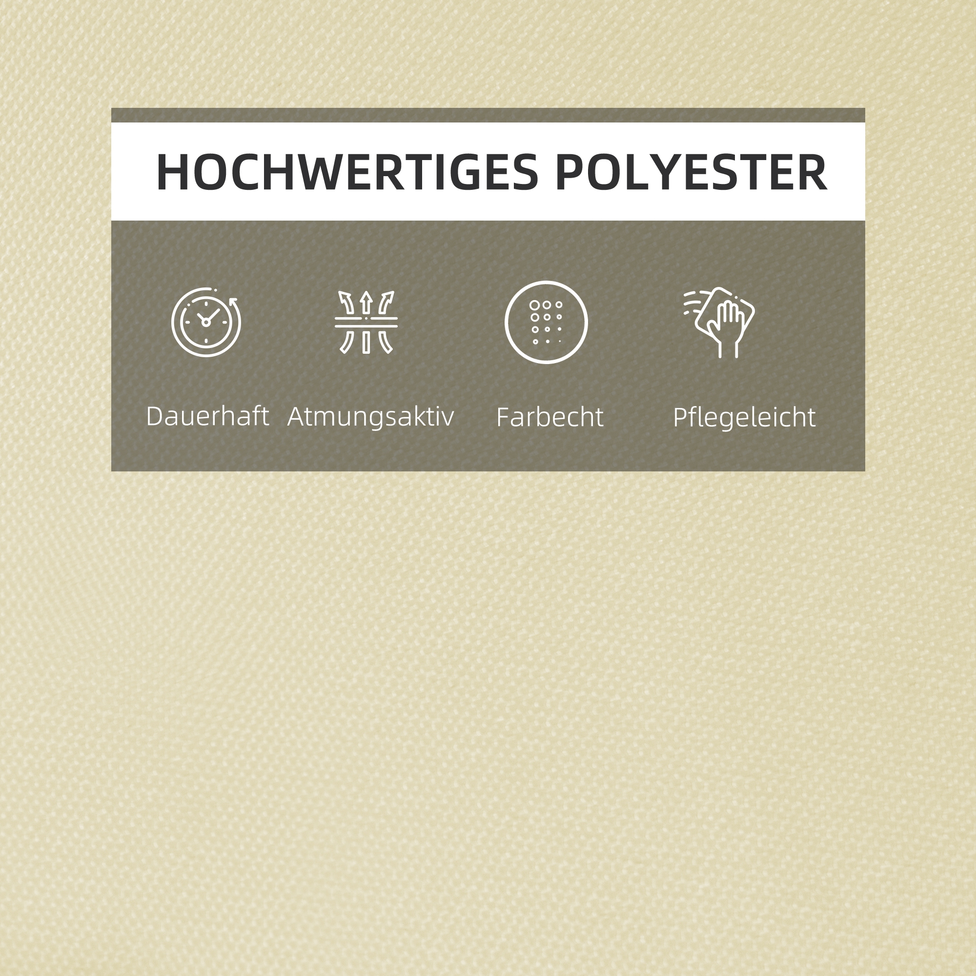 Liegenauflage Liegenpolster Gartenliege mit Kopfkissen abnehmbar Bezug Cremeweiß 198 x 53 x 5 cm NUR Kissen