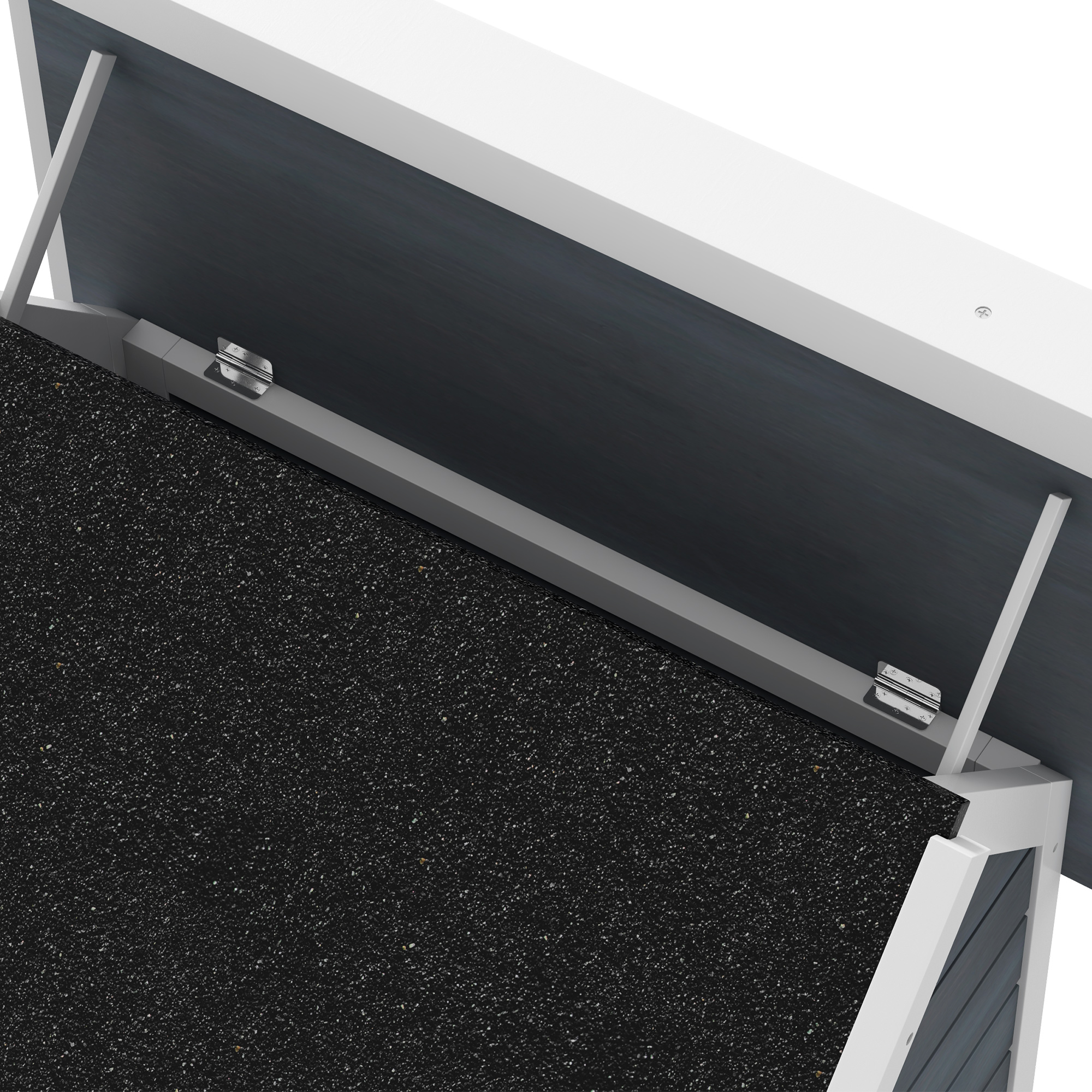 Katzenhaus, wetterfest, mit Fenster, 77x57,5x68cm (außer Asphaltdach), Grau/Weiß/Schwarz