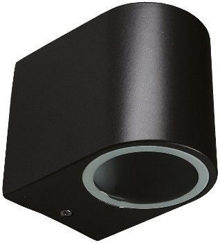 Außen-Wandleuchte "CTW-1" / für 1x GU10, IP44, Gehäuse schwarz