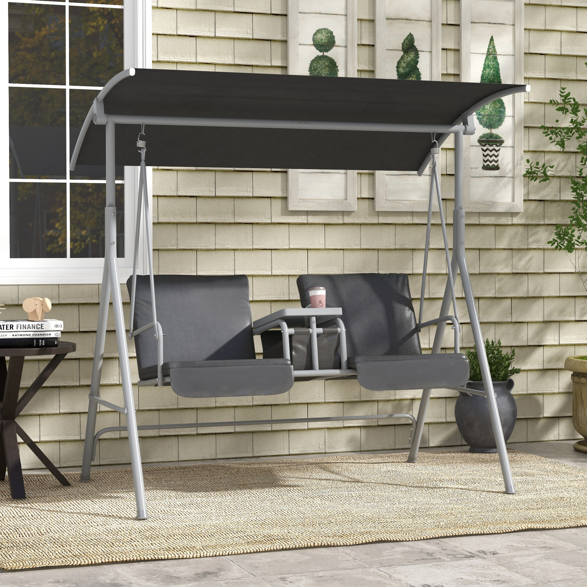 outsunny-hollywoodschaukel-2-sitzer-mit-dach-und-tisch-metallrahmen-bis-180-kg-175x110x165-cm-schwarz~1QPC0MR1HJO01