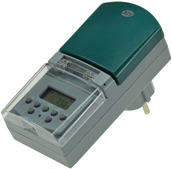digitale Wochen-Zeitschaltuhr für Außen / 7 Tage, 230V, 1800W