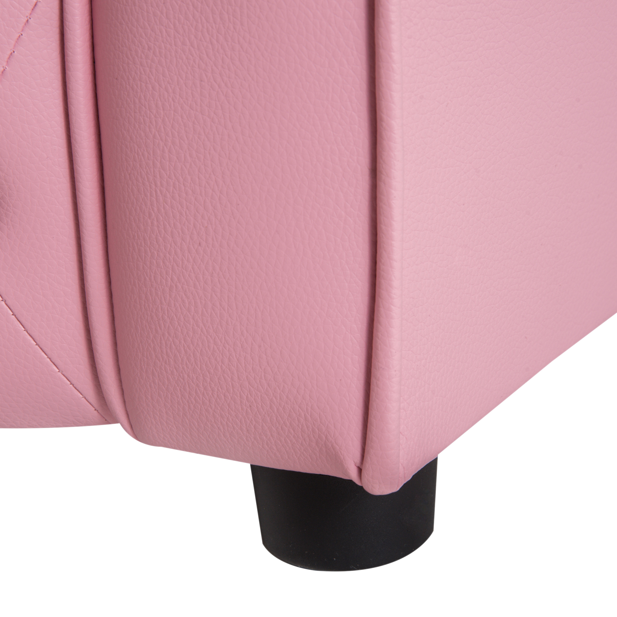 Kindersessel Kindersofa, massiven Holzfüßen Sessel aus Schaumstoff Kinderstuhl für Kinderzimmer, Spielzimmer, 59 x 41,5 x 49 cm, für Kinder 1,5-3 Jahre Rosa