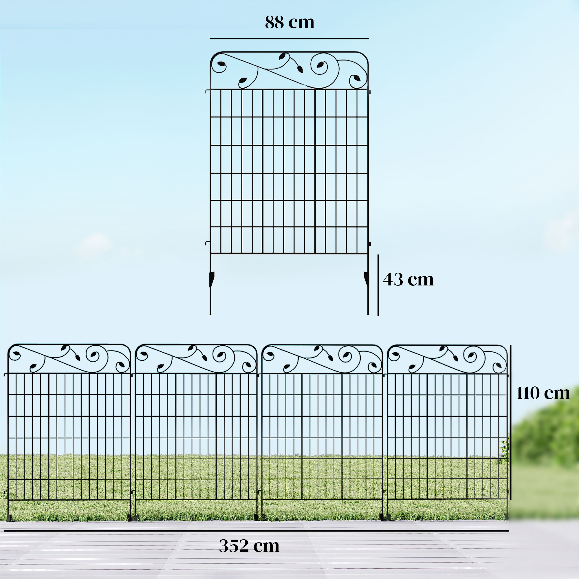 outsunny-gartenzaun-gitterzaun-zaun-vintage-design-wetterbestandig-365-cm-x-0-8-cm-x-112-cm-schwarz~1LPHBLV488000