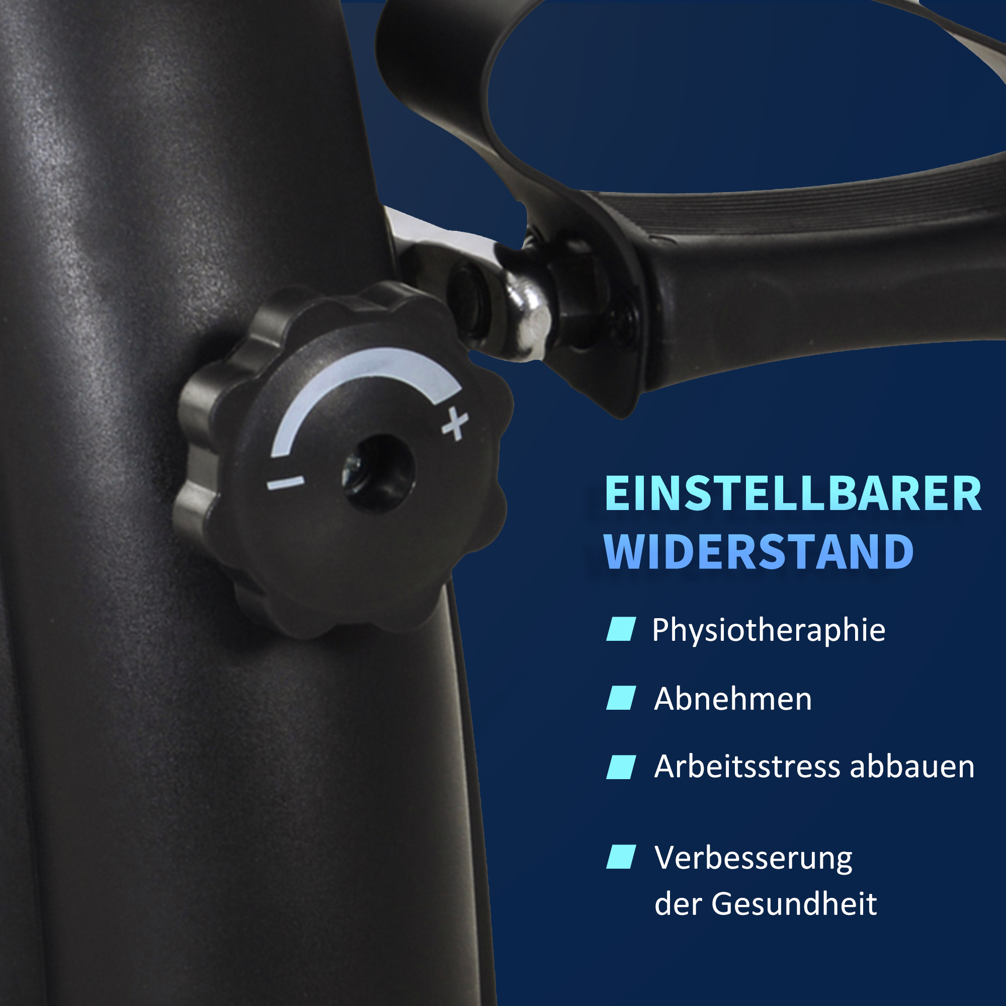 Mini Heimtrainer Arm-und Beintrainer Pedaltrainer für Senioren mit LCD-Display verstellbarer Widerstand Fitnessbike Hometrainer für Zuhause Heim Büro 35 x 40 x 31 cm Schwarz