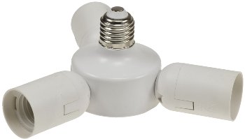 E27-Fassung "Triple", 3-fach Adapter / auf 3x E27-Schraubfassungen