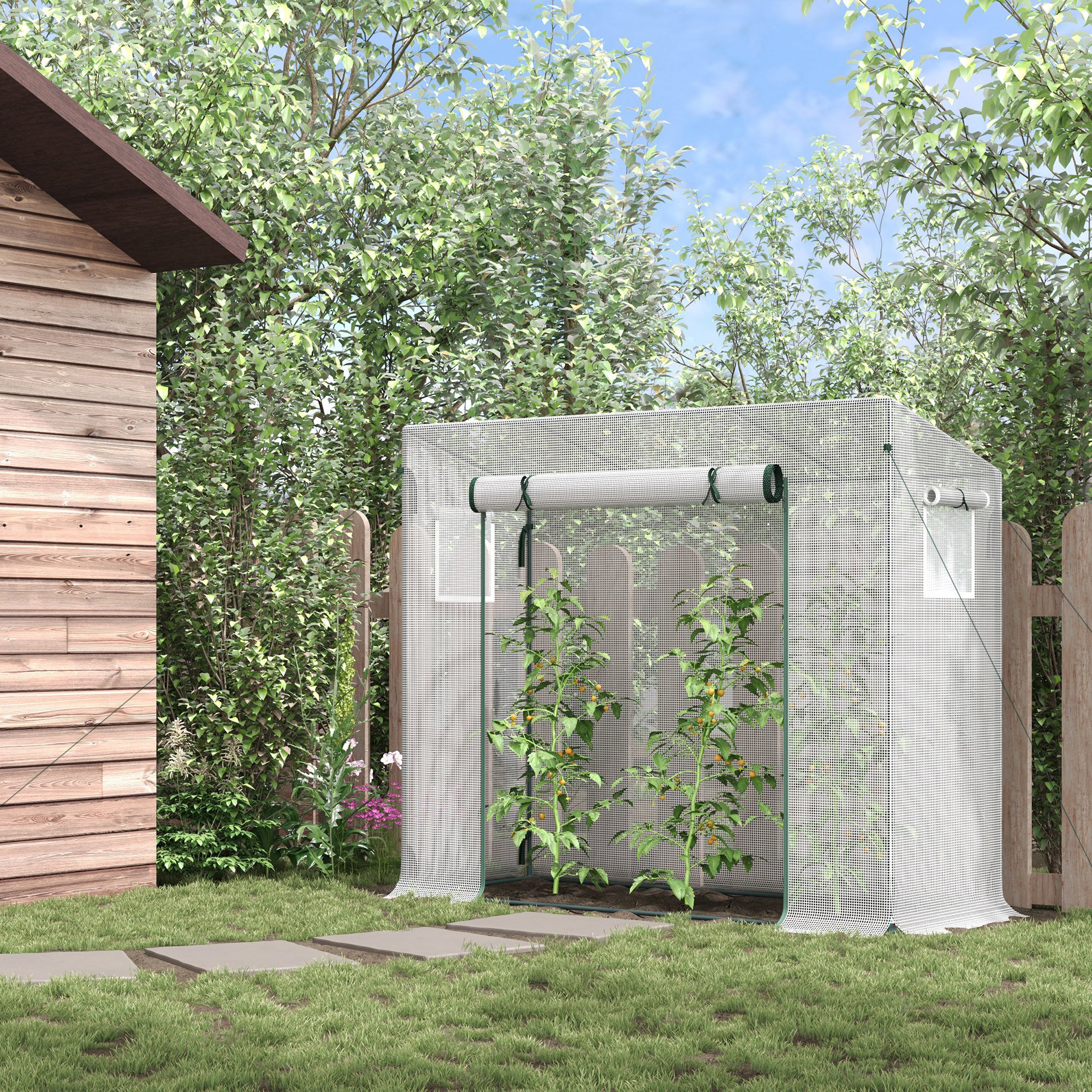 outsunny-gewachshaus-mit-seitenfenster-aufrollbare-tur-winddicht-stahlrahmen-kunststoffplane-weiss-200-x-68-x-196-cm~1E7H2D54RKG01