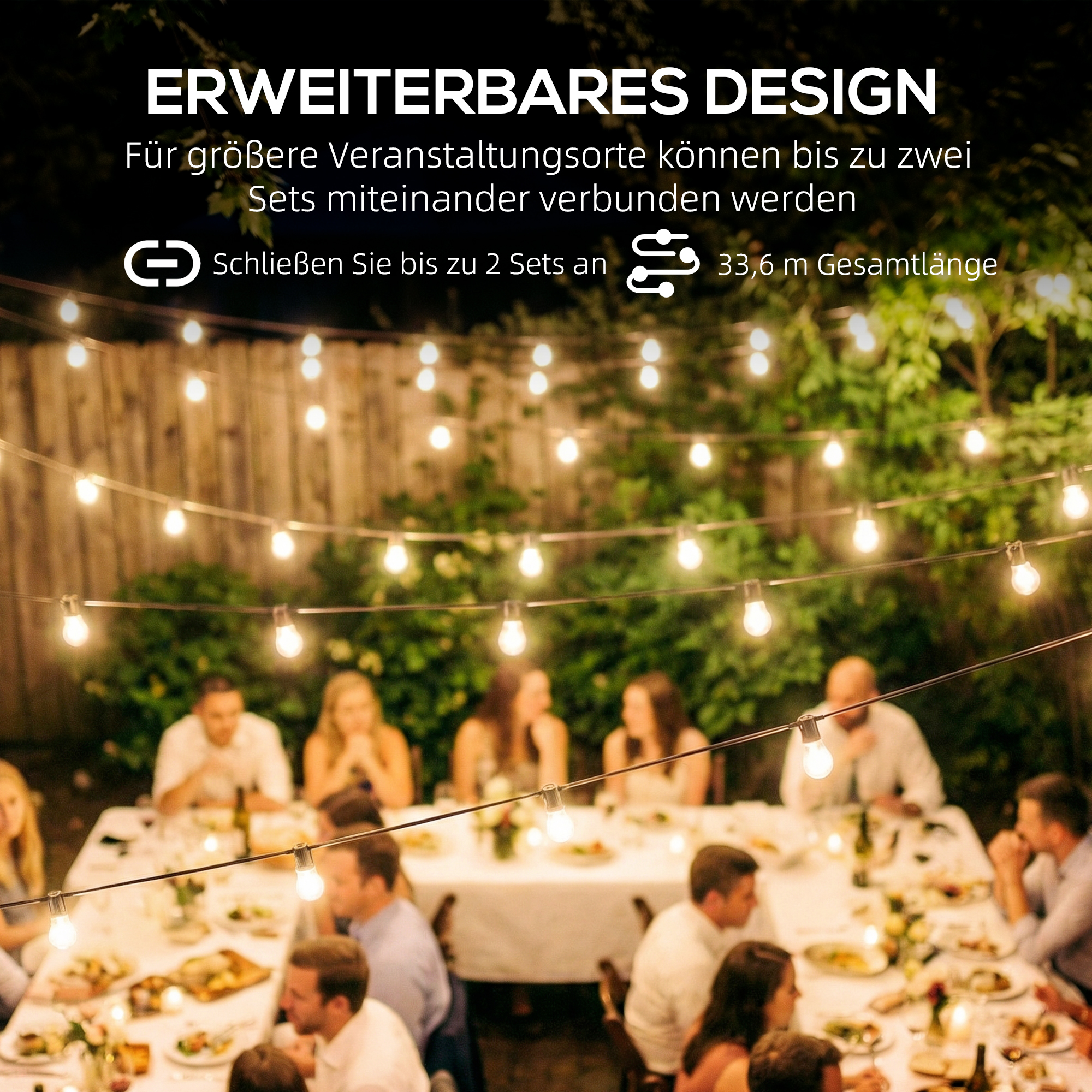 Globe Lichterkette, RGBW Vorhanglichter, IP44 wasserdicht für Innen- und Außendekoration