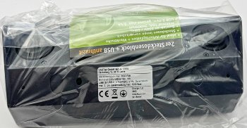 2-fach Steckdosenblock+ 2x USB,anthrazit / 250V~/ 16A, Aufbaumontage, USB 3,1A