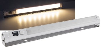 LED Unterbauleuchte mit Bewegungsmelder, Batteriebet., 9 SMD LEDs, 80lm, warmweiß
