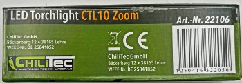 LED-Taschenlampe "CTL10 Zoom" 10W / ØxL 136x37mm, Zoomfunktion, 350 Lumen