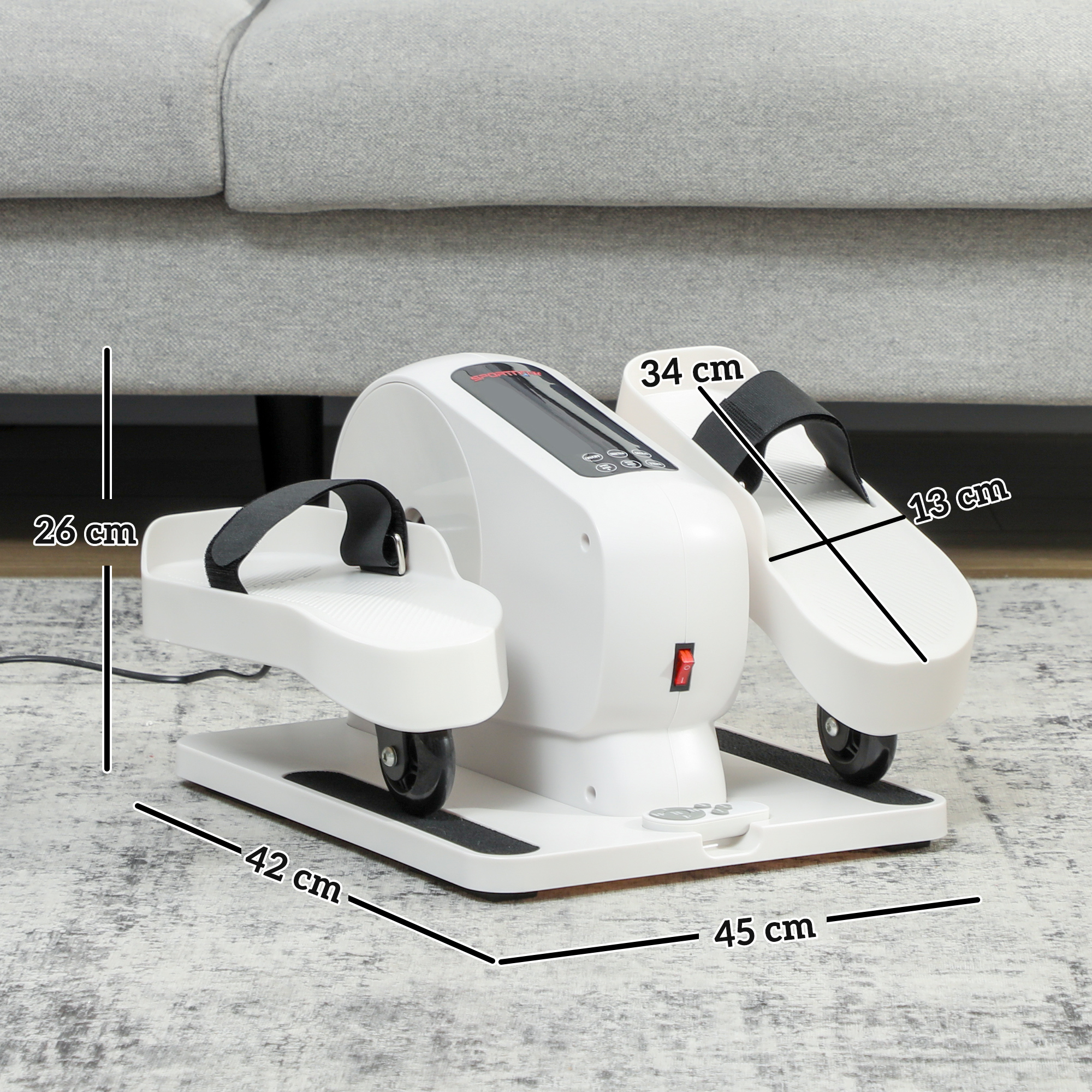 Mini Ellipsentrainer für Zuhause Untertisch Crosstrainer mit 12 Geschwindigkeiten & 7 Widerstand