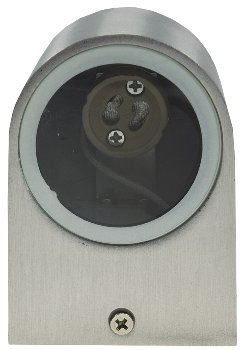 Außen-Wandleuchte "CTW-1" / für 1x GU10, IP44, Edelstahl poliert