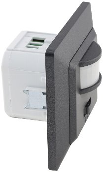 MILOS Bewegungsmelder 160°, anthrazit / LED geeignet,  250V~, Unterputz, 2-Draht