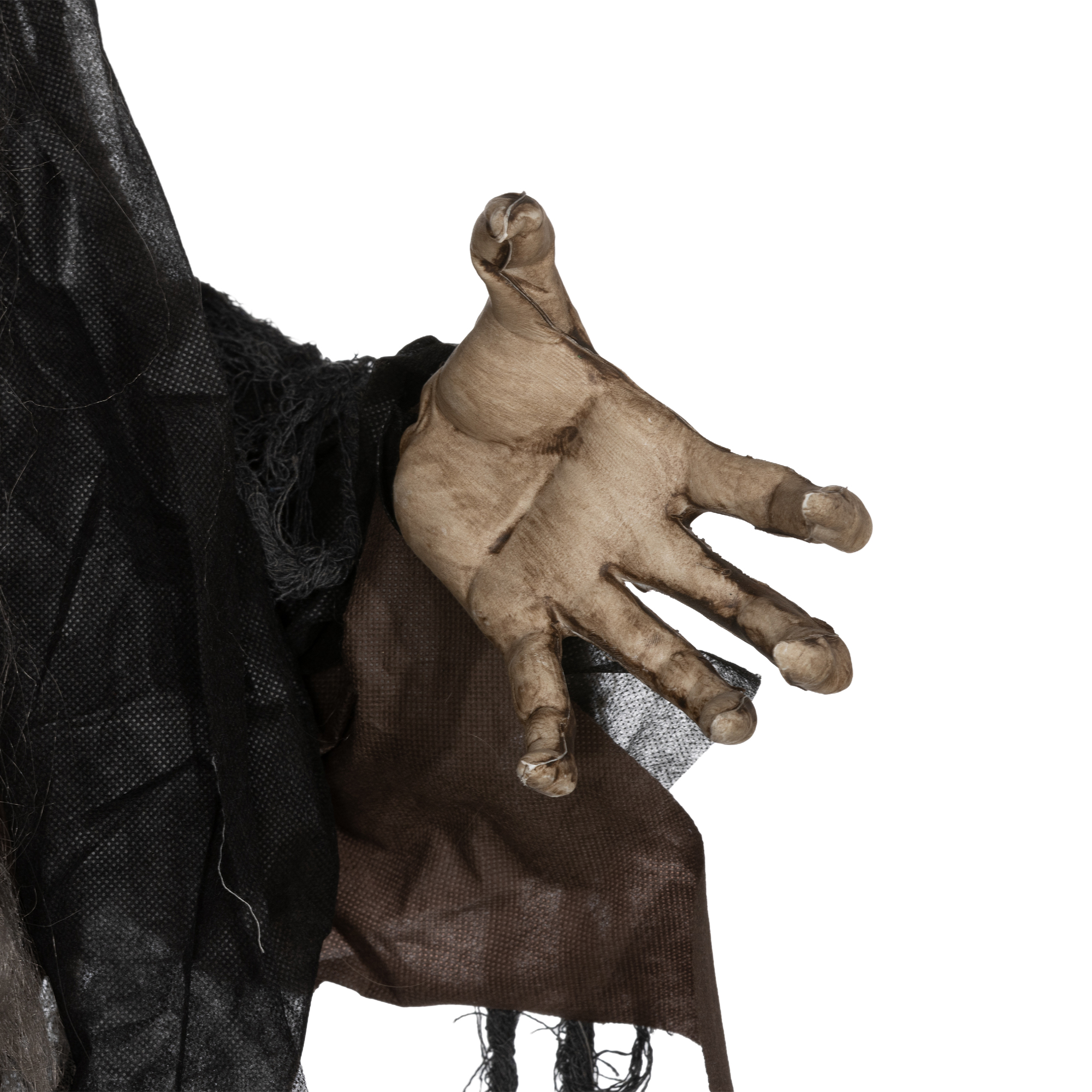 Grünes Monster, Helloweendeko, gruselige Soundeffekte, rote Augen, beweglich, 183 cm