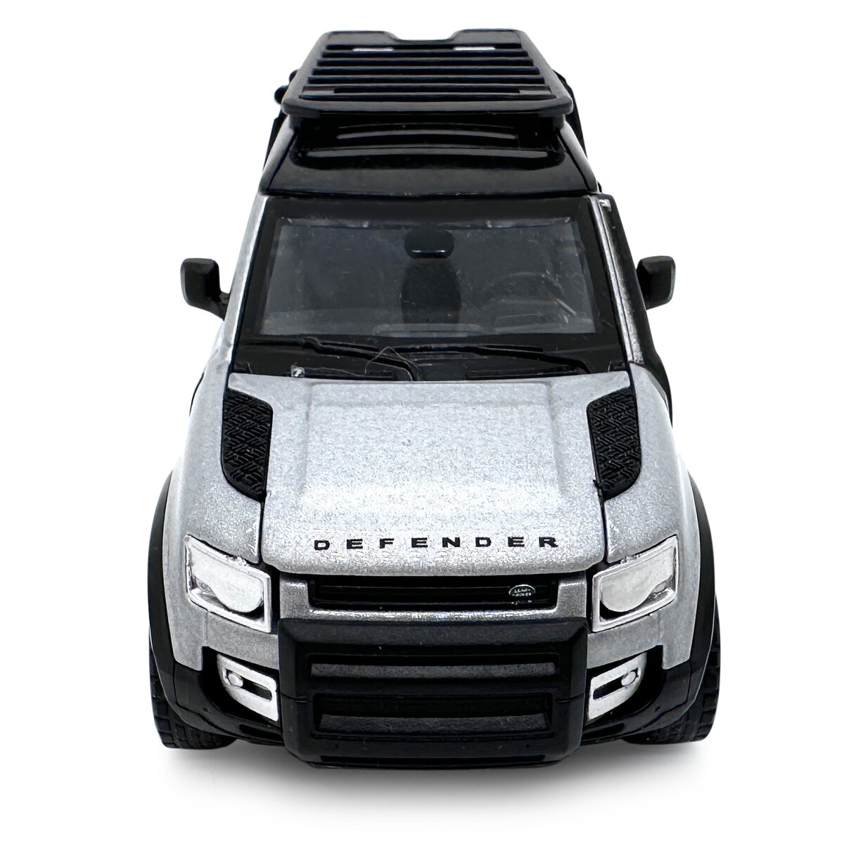 Land Rover Defender 110  Diecast 1:43 silber 2in1