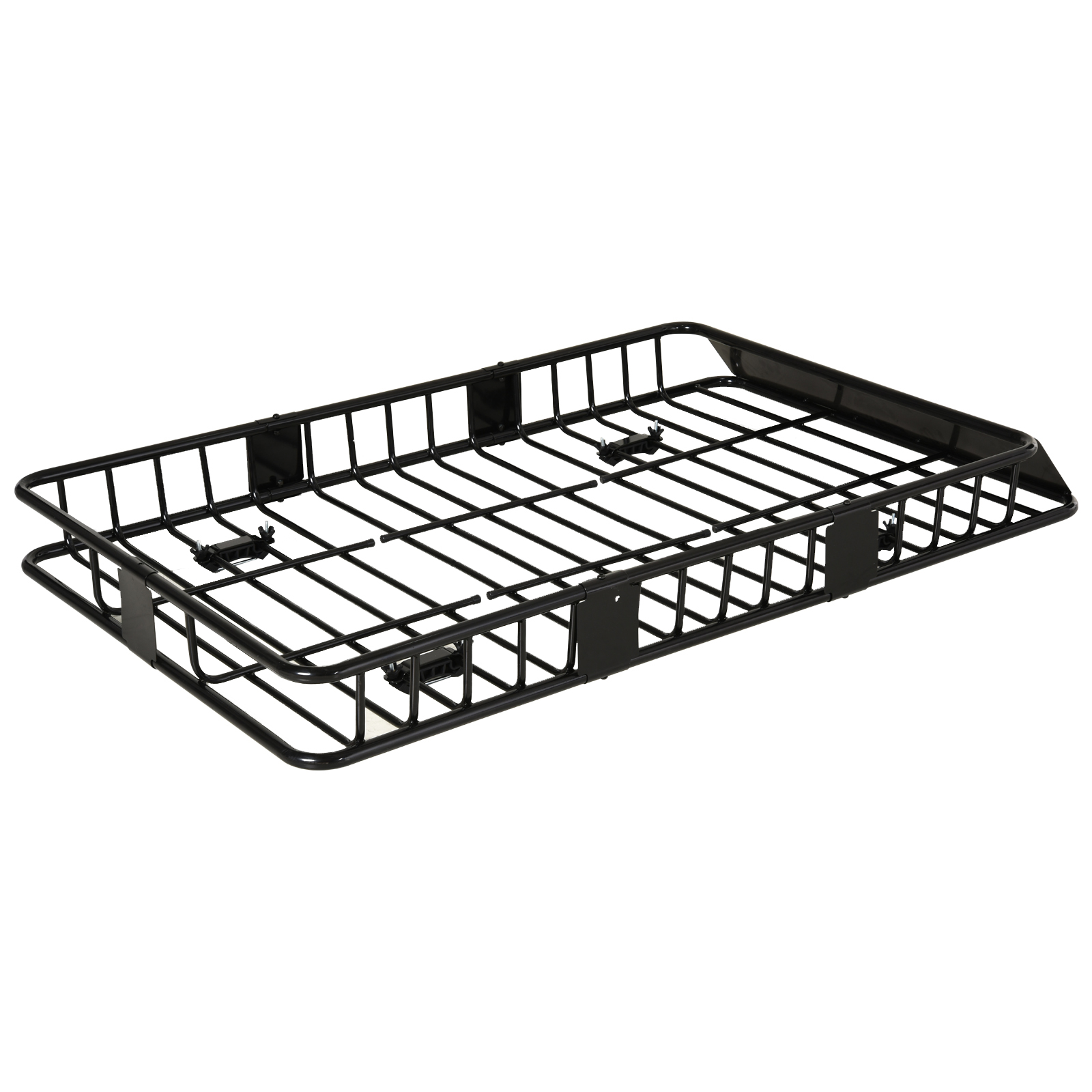 Dachgepäckträger Auto Dachkorb aus Metall 162x99x16cm Universal Gepäckträger Dachträger Tragfähigkeit von 100 kg Gepäckkorb für Camping, Grillen, Autoreisen Schwarz