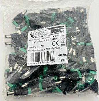 Anschluss-Adapter für LED-Stripes, Lüsterklemme auf 5,5/2,1mm Stecker