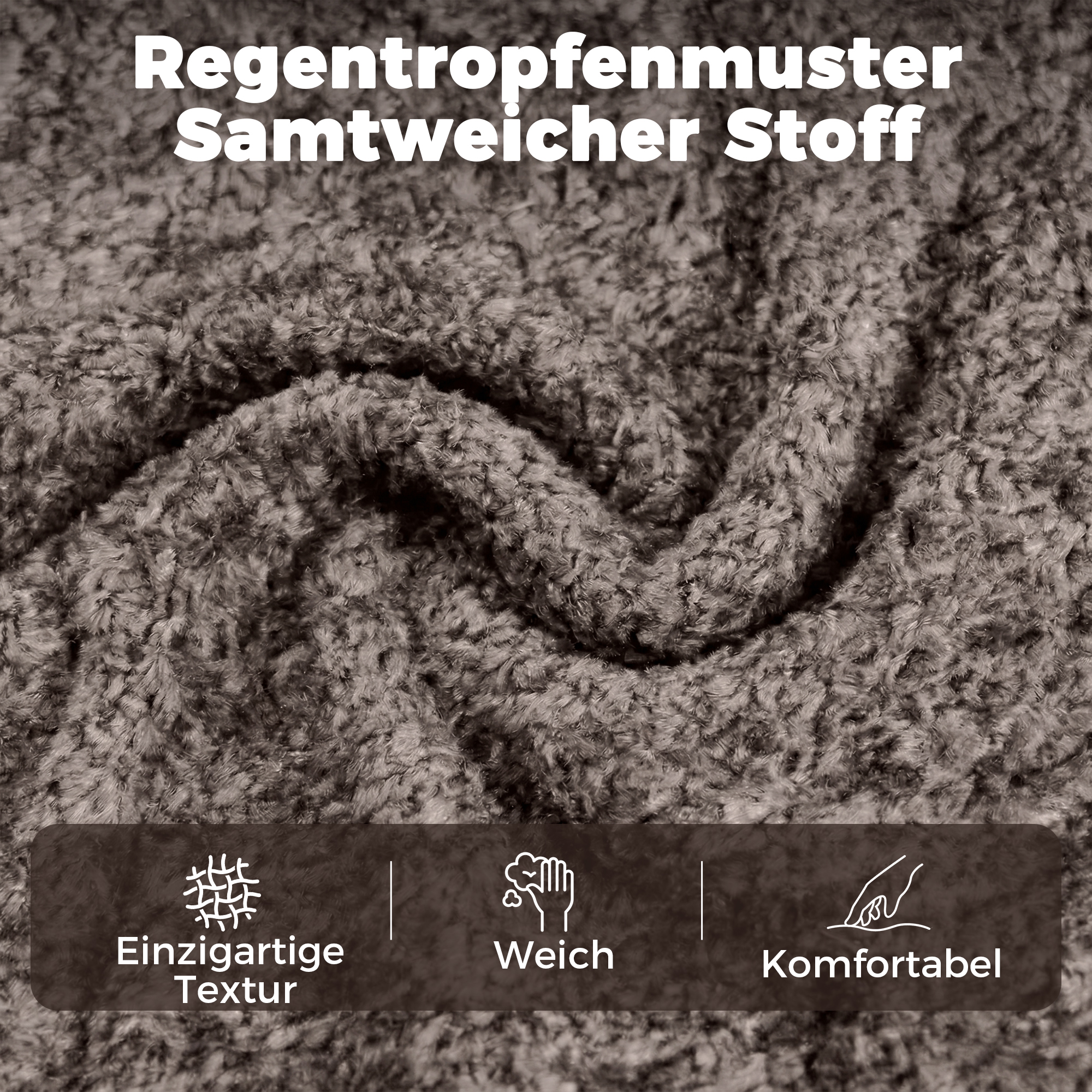 moderner Wingback-Sessel, Samt-Armlehnsessel mit Vier-Sterne-Basis, S-Federn, 360° Drehfunktion, Grau