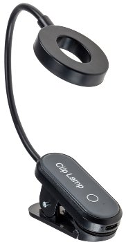 LED Akku-Leseleuchte / Klemmleuchte, 18cm Schwanenhals, dimmbar, 25lm