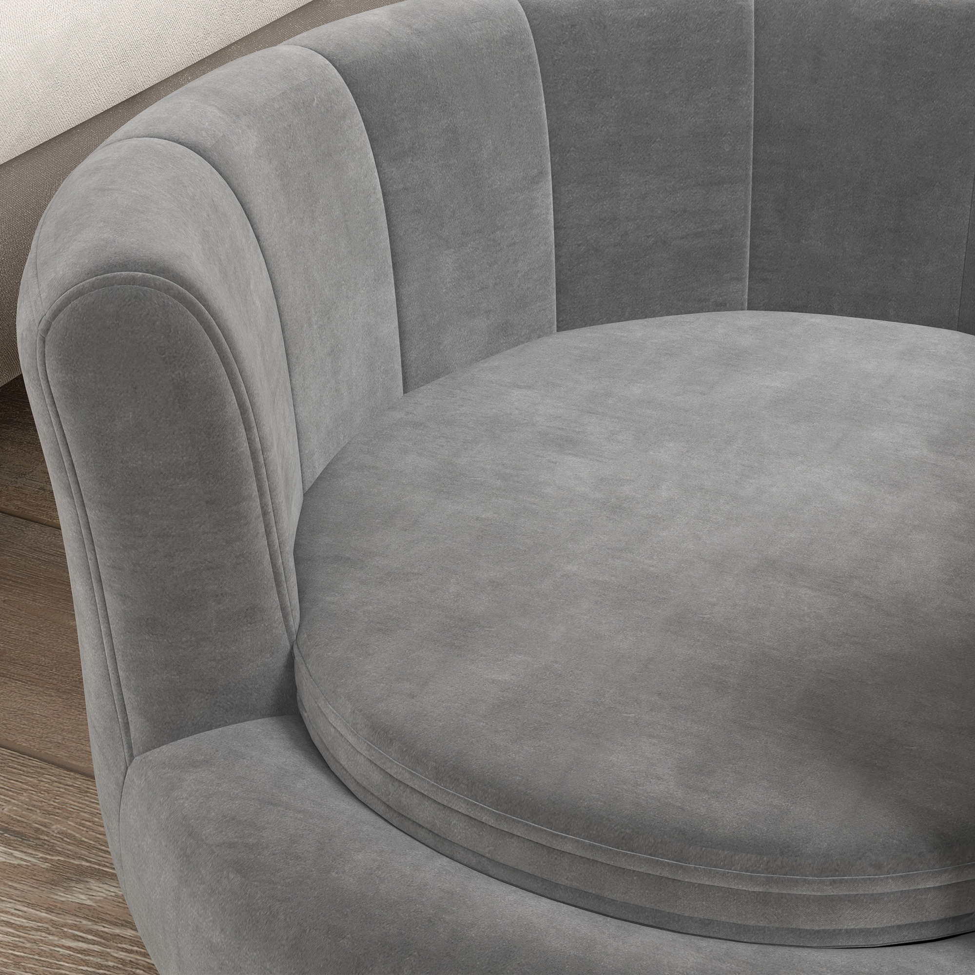 Haustierbett für Hunde und Katzen, Holzbeine, erhöht, Flanellbezug, abnehmbares Kissen, Grau