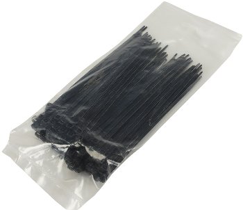 Kabelbinder 100mm x 2,5mm, schwarz, 100er Pack, hohe Zugkraft, UV fest