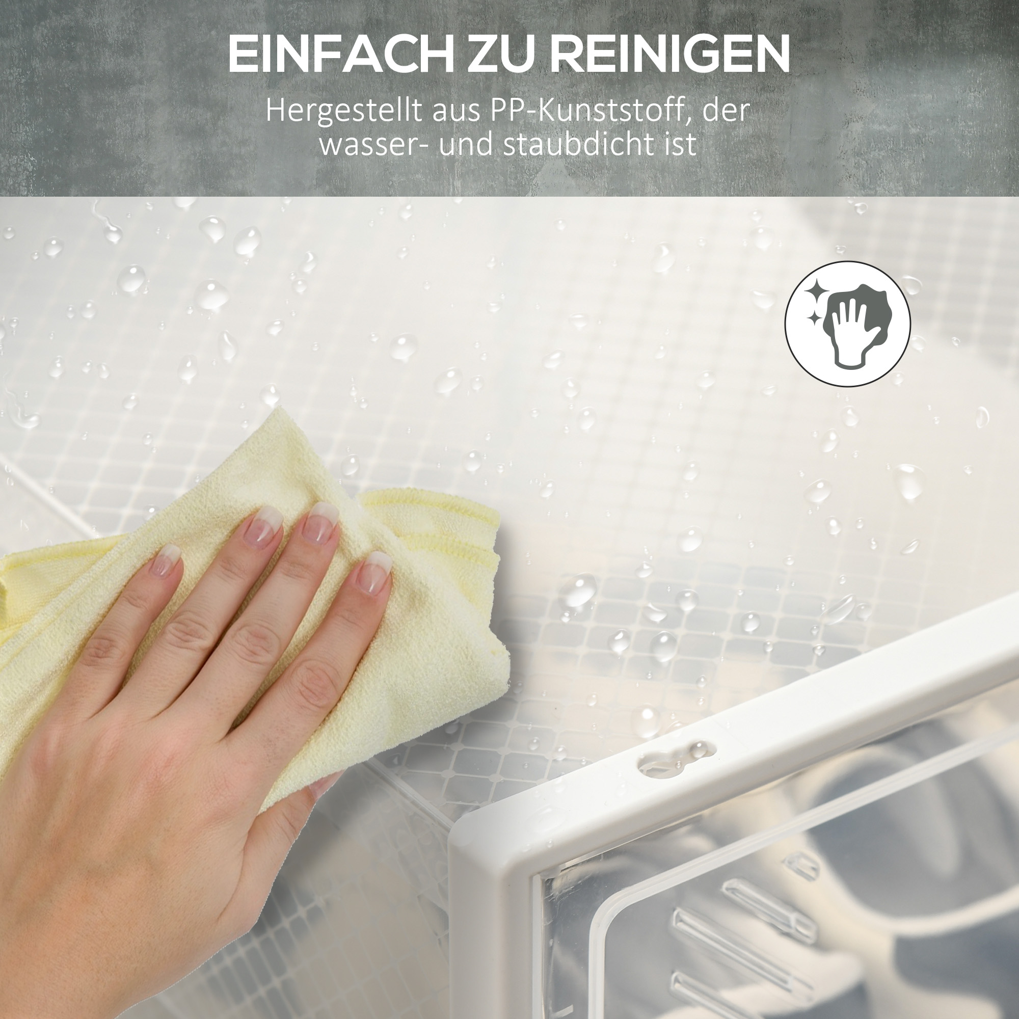 Modulares Regalsystem mit 18 Fächern, Steckregal, 25 cm x 35 cm x 19 cm, Transparent