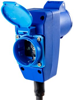 CEE Adapter auf Schutzkontakt-Stecker, 230V, H07RNF 3G2,5, 1,5m Kabel