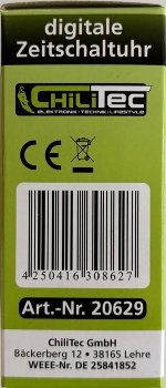 digitale Wochen-Zeitschaltuhr für, Schalttafel-Einbau, 230V, max. 3500W