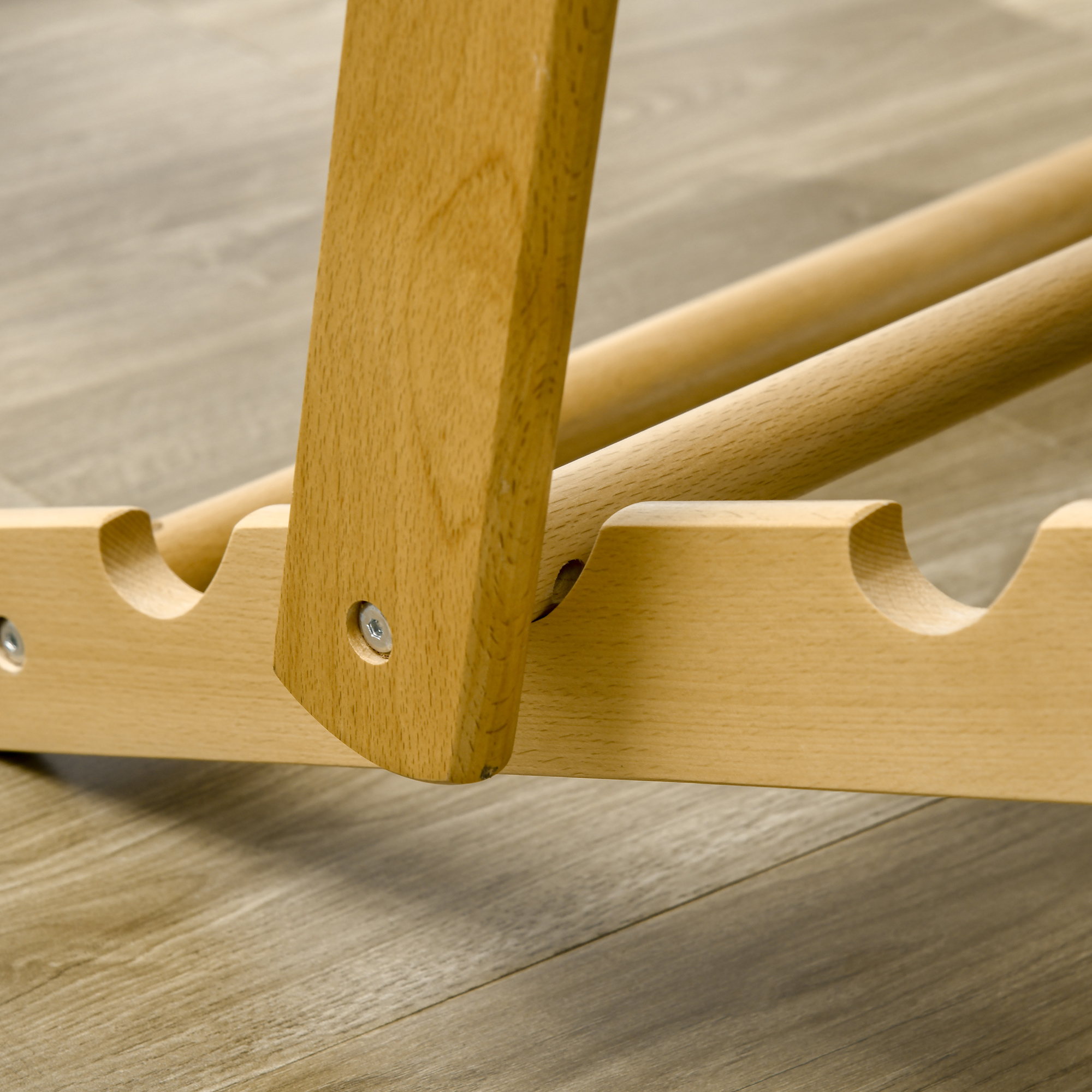 Akzentsessel, Relaxsessel, verstellbare Rückenlehne, Buchenholzrahmen, bis 120 kg, Braun