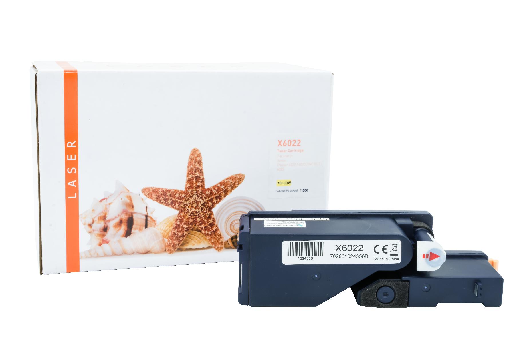 PHASER6022 alternativ Toner yellow für Xerox / 106R02758 / 1.000 Seiten