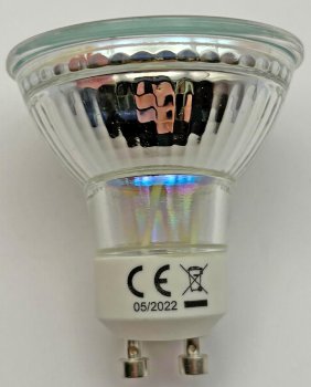 LED Strahler GU10 "H10 SMD" 15 SMD LEDs, 3000k, 50lm, 120°, 230V/0,8W, warmweiß