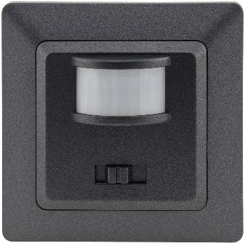 MILOS Bewegungsmelder 160°, anthrazit / LED geeignet,  250V~, Unterputz, 2-Draht