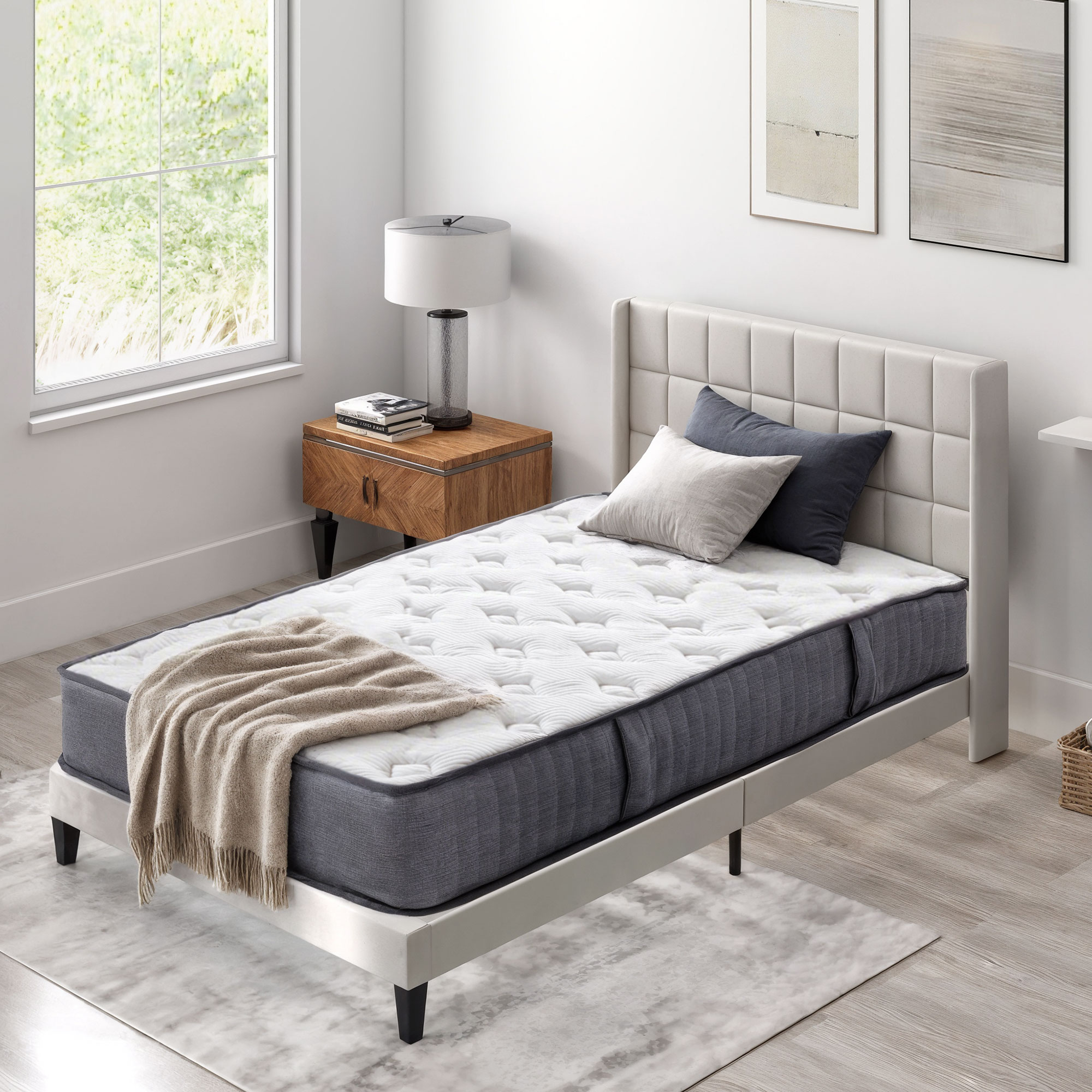 Matratze 90x200 cm 25,8 cm Höhe 7-Zonen ergonomisch mit abnehmbarer waschbar Bezug