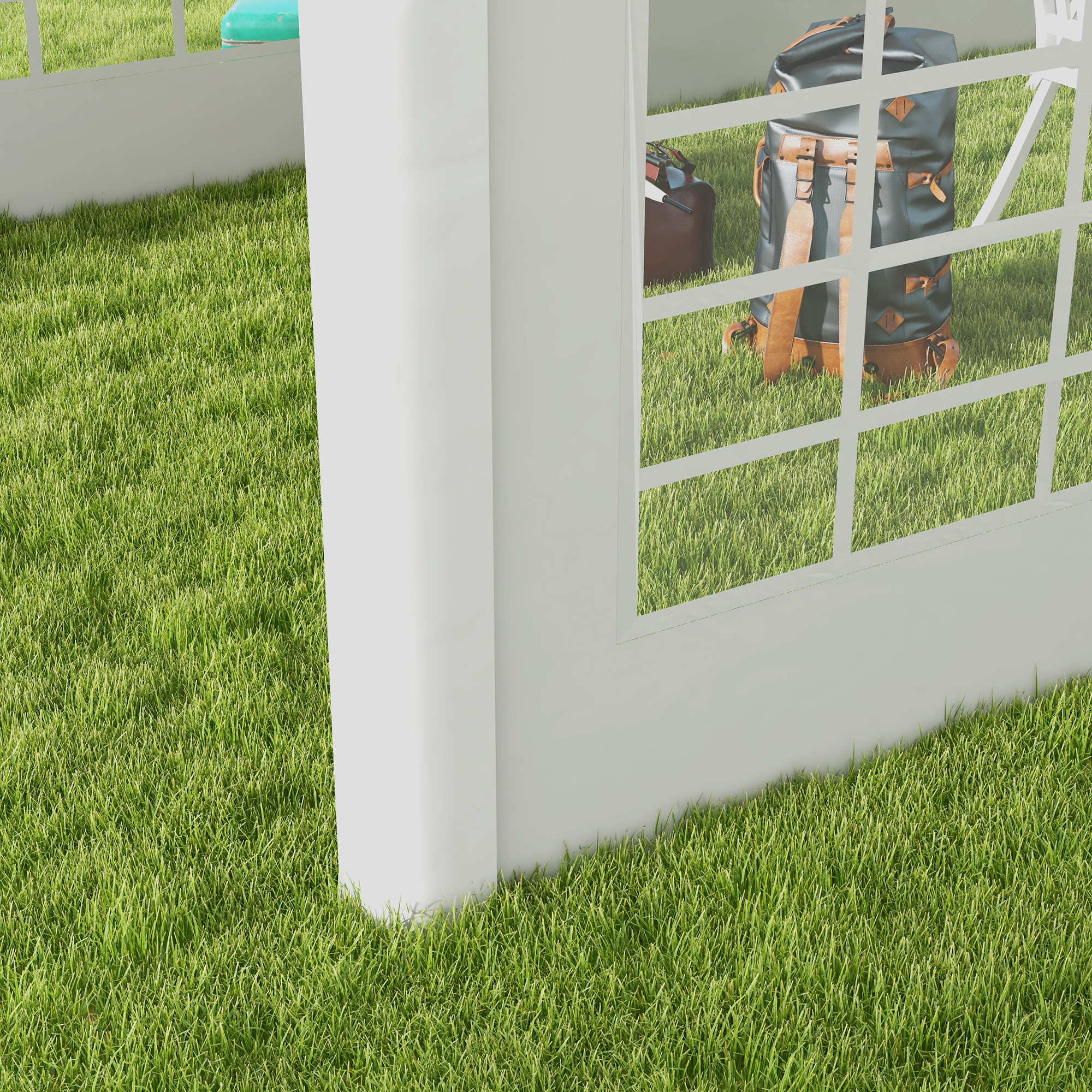 Ersatzwand für Bierzelt oder Pavillon, wasserdicht, einfache Montage, 6 x 2 m, Weiß