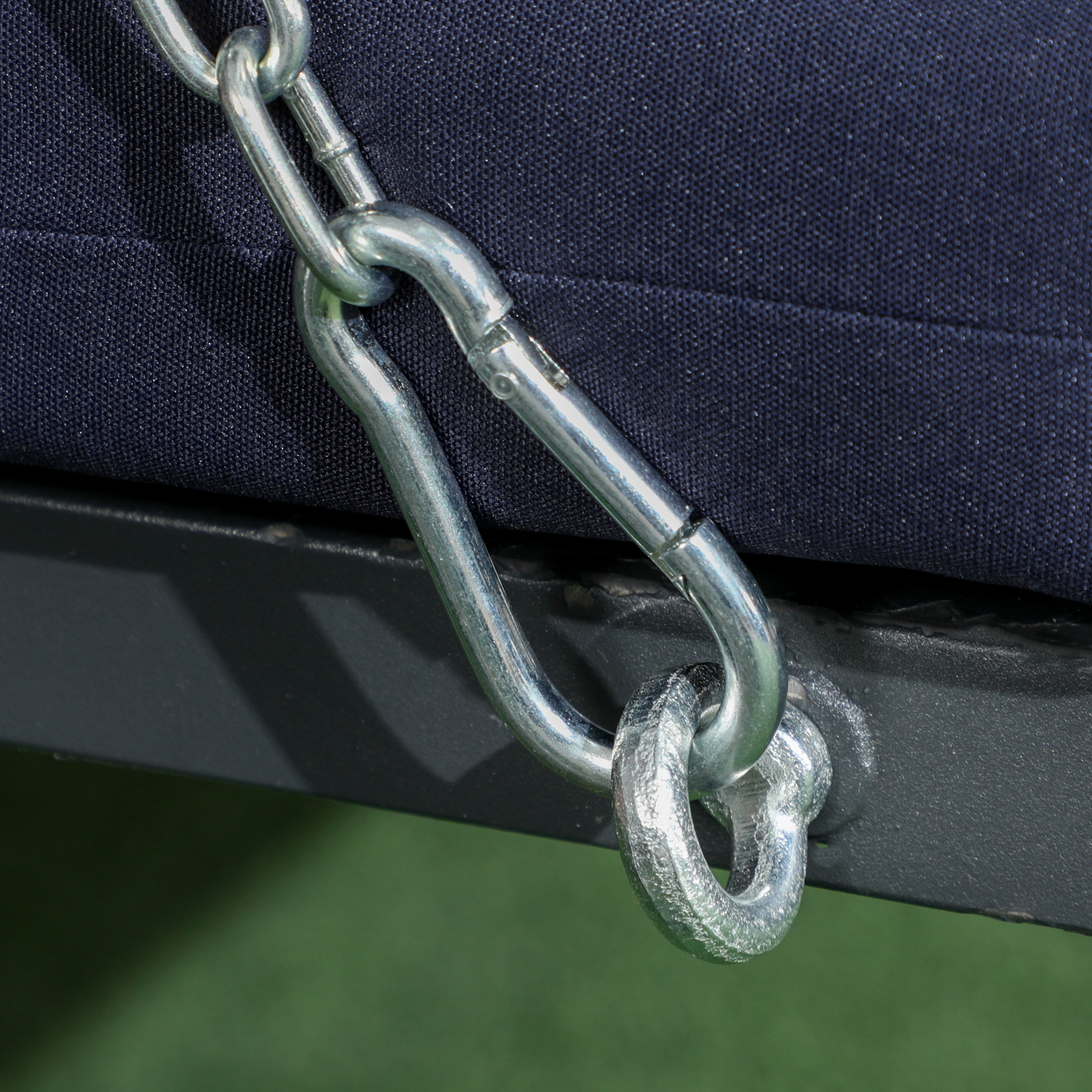 Hollywoodschaukel Gartenschaukel, 3 Personen, verstellbares Sonnendach, 198 x 118 x 168 cm, Dunkelgrau