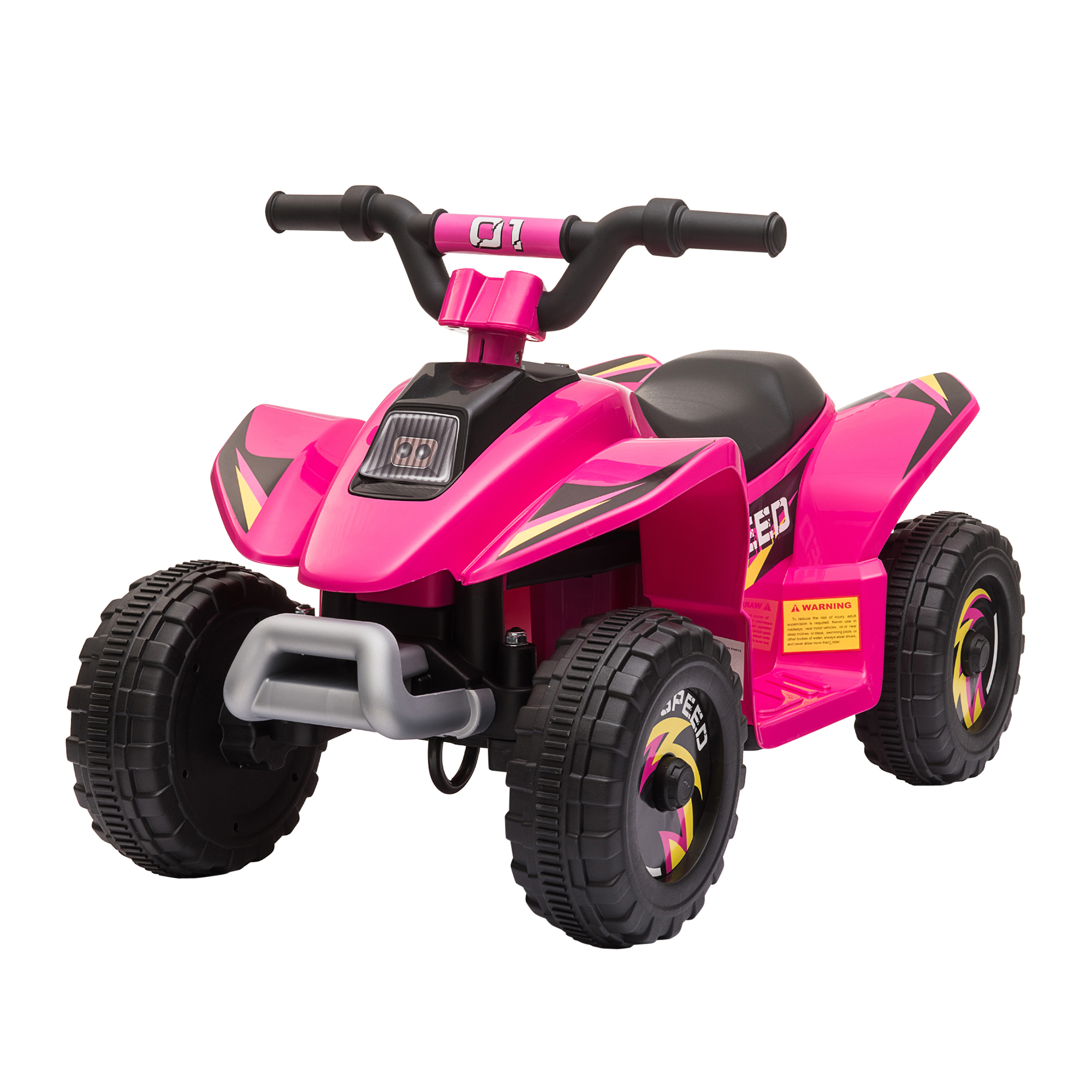 Kinder Quad Elektro 6V Kinderquad mit Vorwärts-, Rückwärtsfunktion für Kinder 1,5-3 Jahre bis 20 kg Rosa