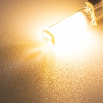 LED Stiftsockel G9, 4W, 480lm, dimmbar / 330°, 230V, 3000k / warmweiß, Glas