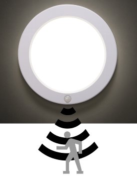 LED Deckenleuchte "BUTON" mit PIR-Sensor / Ø 23cm, 10/15/18W - 3000/4000/6000k