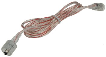 Anschlusskabel für LED-Stripes IP44, 5,5mm Koax, 1,5m, Koax-Stecker/Kupplung Anschlusskabel für LED-Stripes IP44, 5,5mm Koax, 1,5m, Koax-Stecker/Kupplung