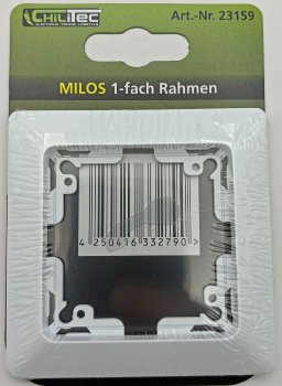 MILOS 1-fach Rahmen / Matt Weiß