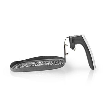 Heißluft Fritteuse Grillpfanne | Antihaft-Beschichtung | Spülmaschinen geeignet | Metall | grau