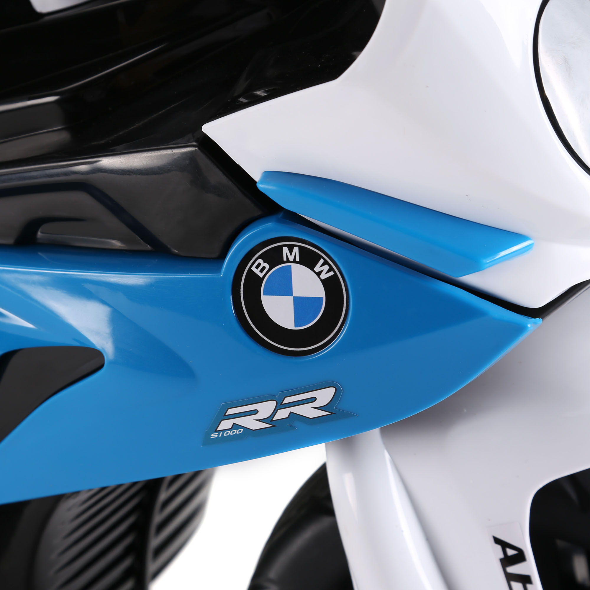 Elektro Motorrad Kinder BMW S1000RR 6V Elektromotorrad mit Scheinwerfer Musik 2,5 km/h für Kinder 18-36 Monaten Blau