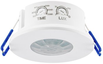 Decken-Einbau-Bewegungsmelder 360° IP65, PIR, LED geeignet, 8m Detektion, 76x36mm Decken-Einbau-Bewegungsmelder 360° IP65, PIR, LED geeignet, 8m Detektion, 76x36mm
