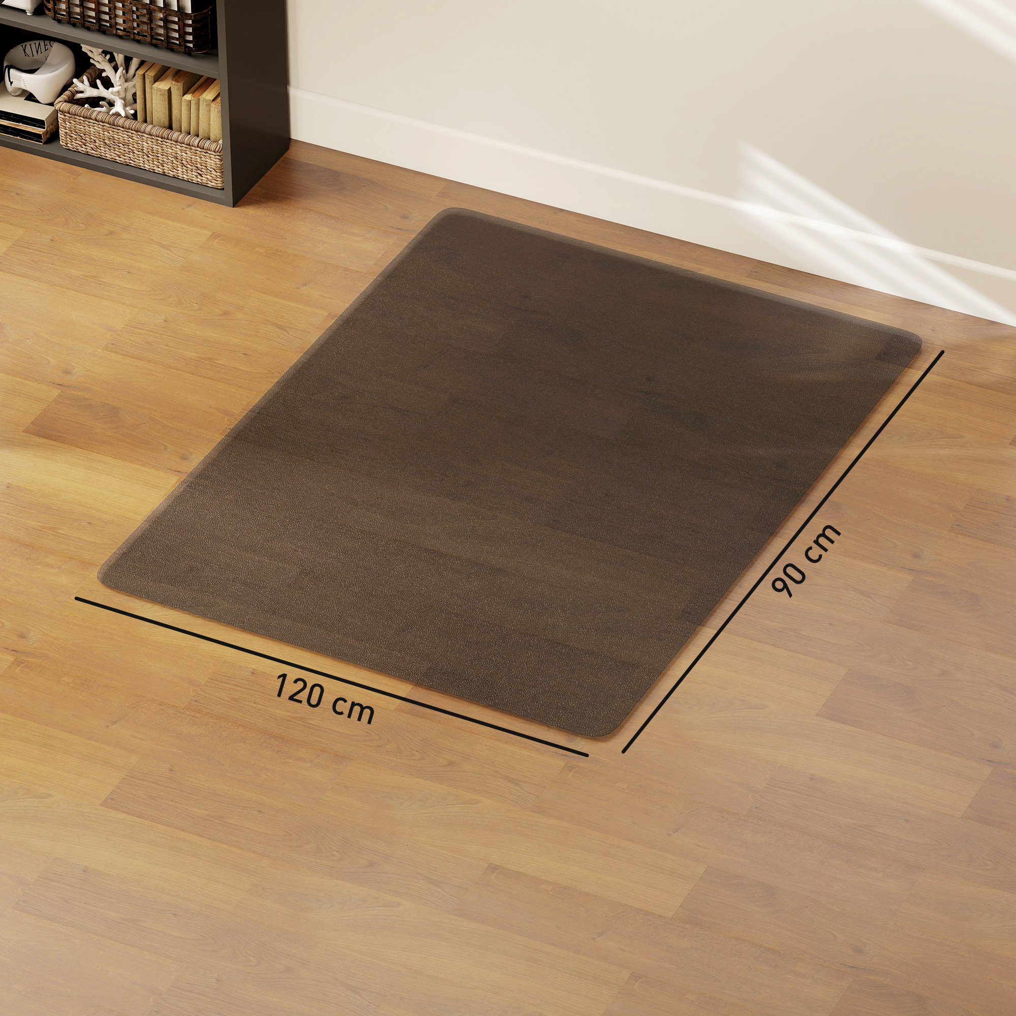 Bodenschutzmatte, rutschfest, 1,5mm dick, 90x120cm, Transparent