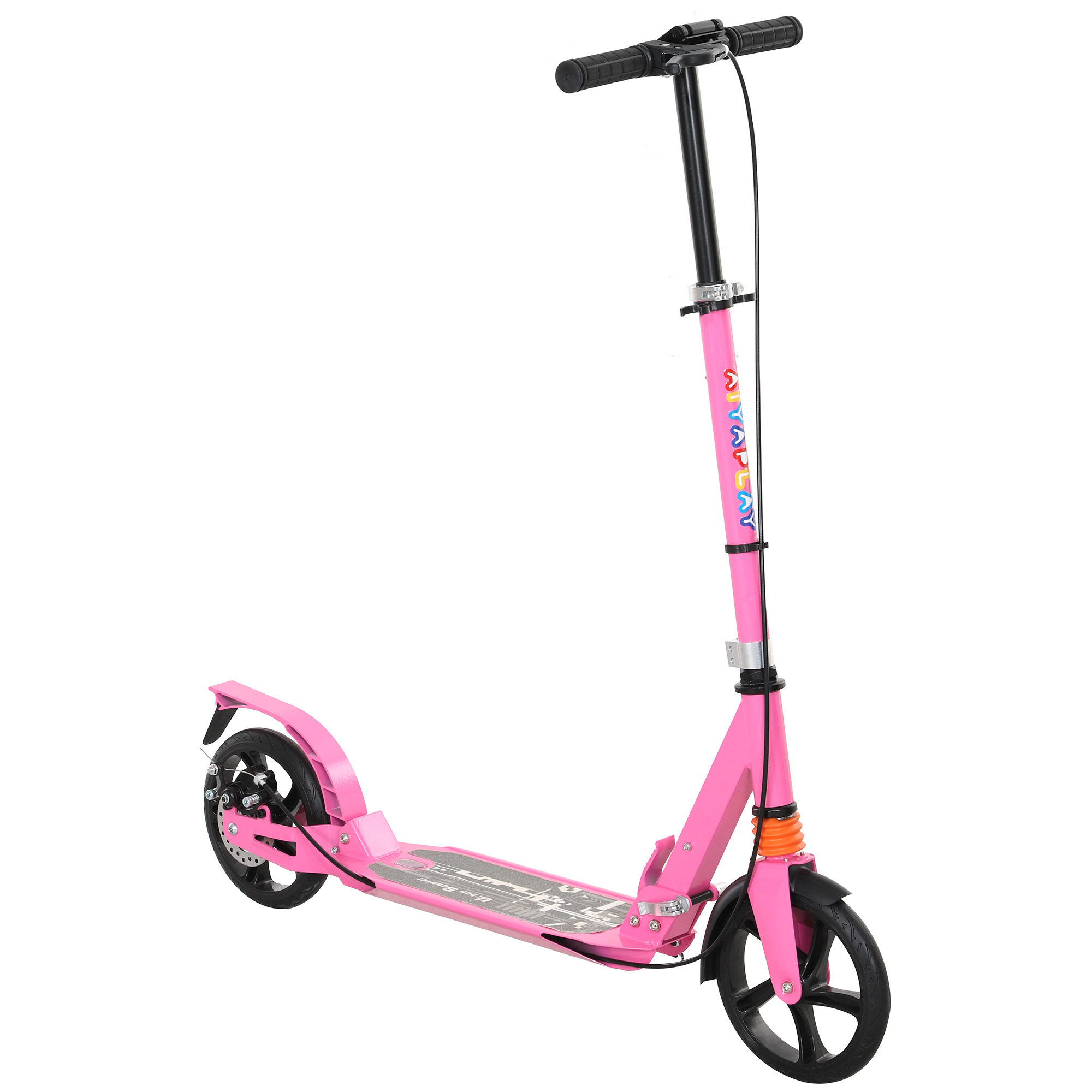 Roller Kinder Scooter mit verstellbaren Griffen klappbarer Kinderroller für Kinder 6-12 Jahre 94 x 36 x 88-103 cm Rosa