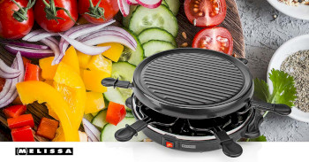 Raclette / Gourmet Set | 6 Personen | 800 W | Ø 29 cm | Antihaftbeschichtung