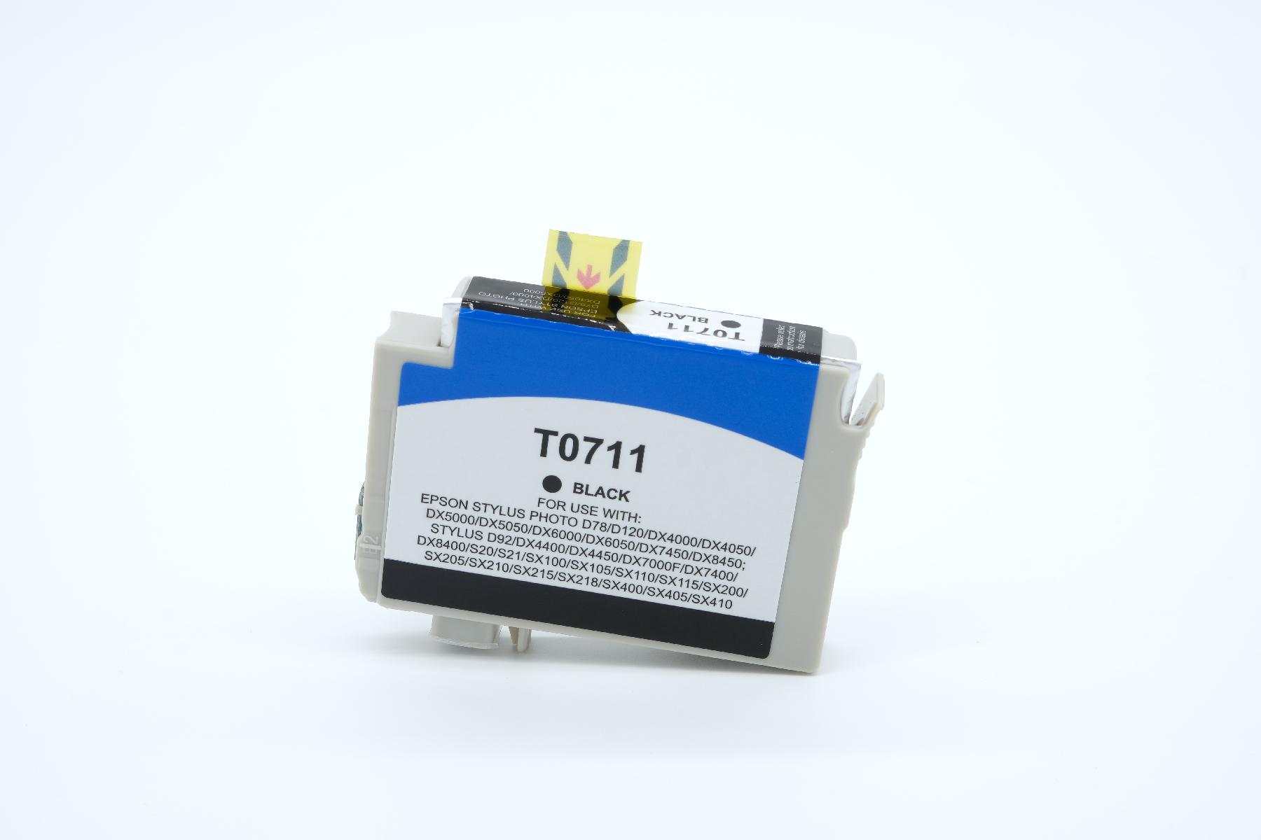 T0711 alternativ Tinte black für Epson / C13T07114010 / 13ml